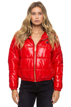 Classic BOLT LUXE APRES PUFFER JACKET - GLOSSY CHERRY