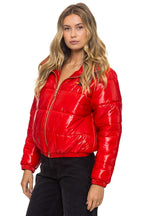 Classic BOLT LUXE APRES PUFFER JACKET - GLOSSY CHERRY