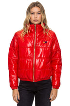 Classic BOLT LUXE APRES PUFFER JACKET - GLOSSY CHERRY