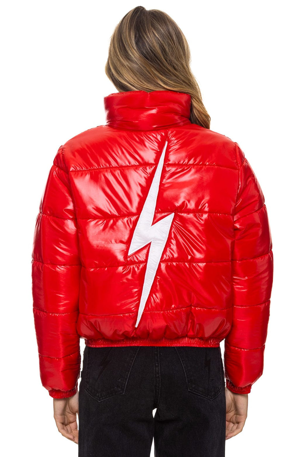 Classic BOLT LUXE APRES PUFFER JACKET - GLOSSY CHERRY