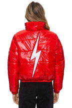 Classic BOLT LUXE APRES PUFFER JACKET - GLOSSY CHERRY