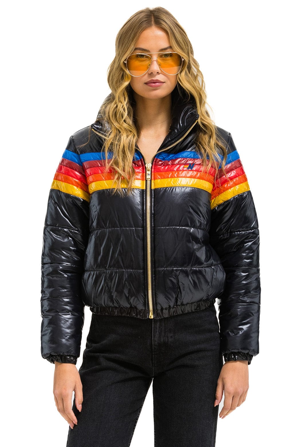 Classic 5 STRIPE APRES JACKET - GLOSSY BLACK