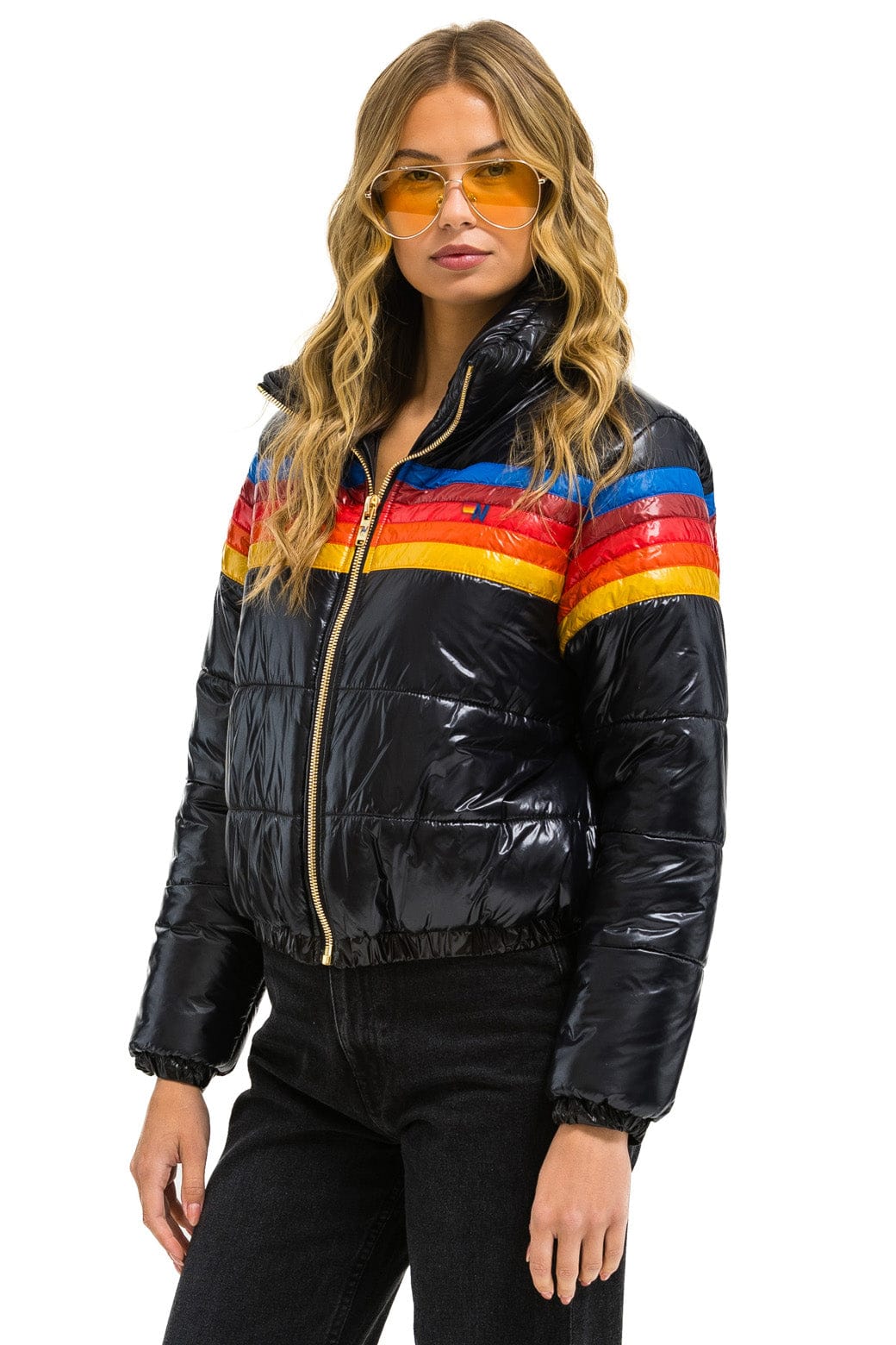 Classic 5 STRIPE APRES JACKET - GLOSSY BLACK