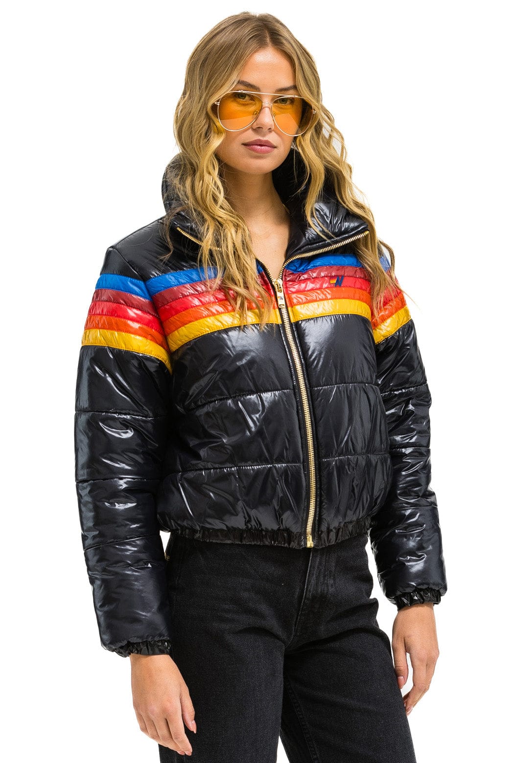 Classic 5 STRIPE APRES JACKET - GLOSSY BLACK