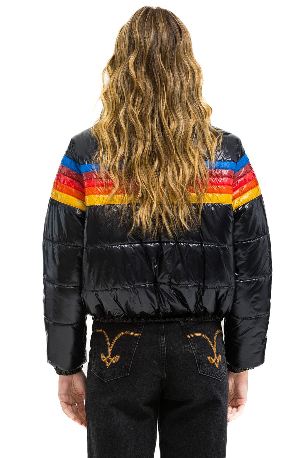 Classic 5 STRIPE APRES JACKET - GLOSSY BLACK