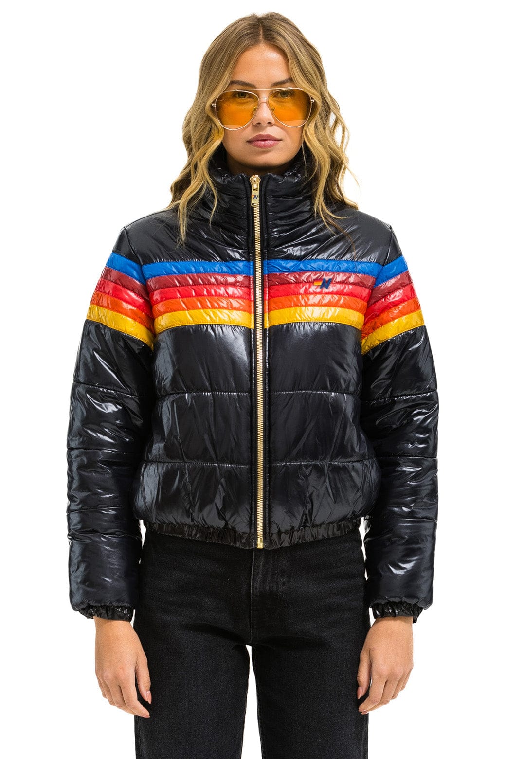 Classic 5 STRIPE APRES JACKET - GLOSSY BLACK