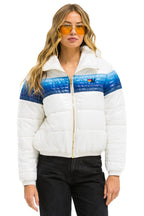 Classic 5 STRIPE APRES JACKET - GLOSSY WHITE BLUE STRIPES