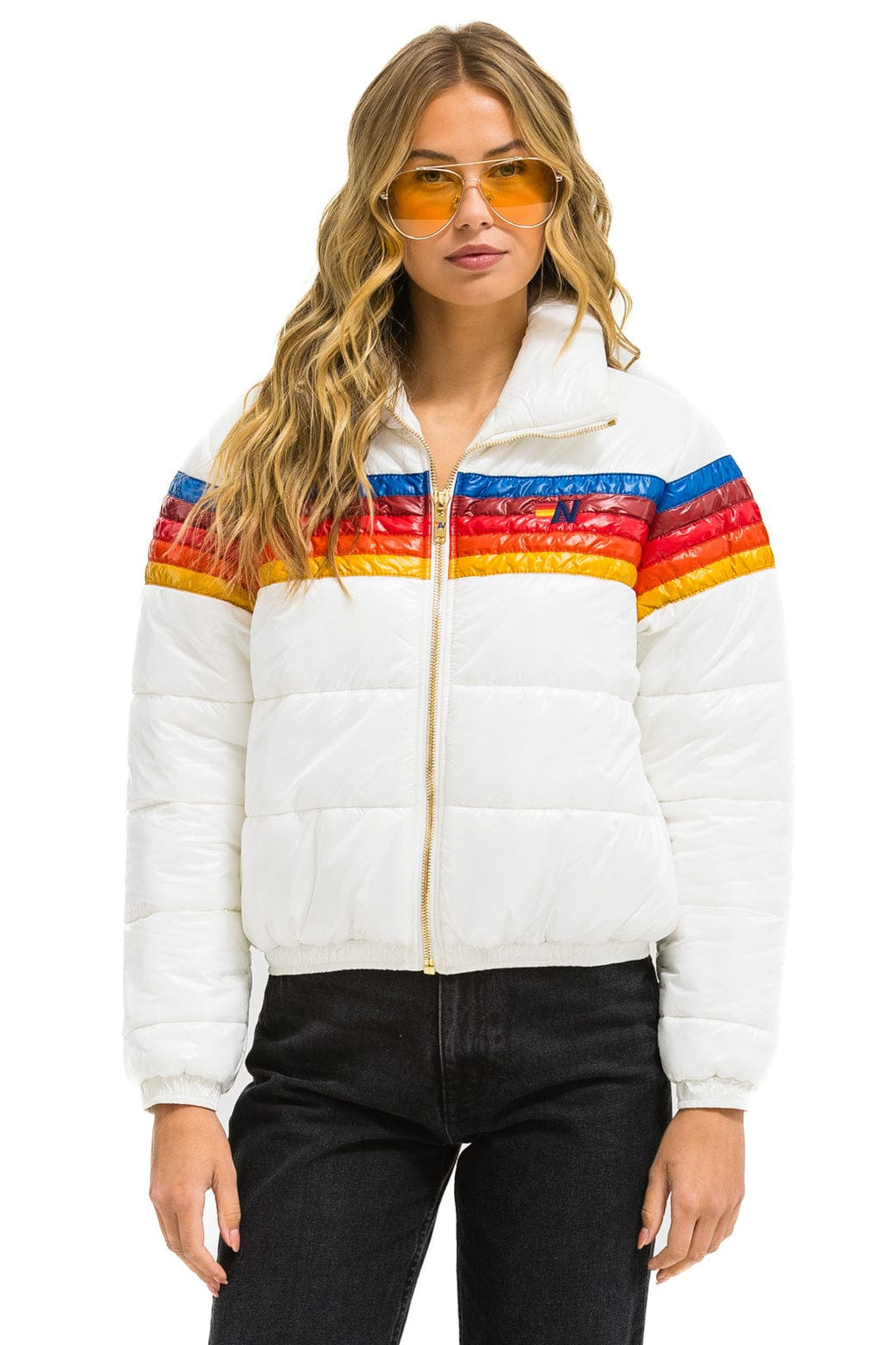Classic 5 STRIPE APRES JACKET - GLOSSY WHITE