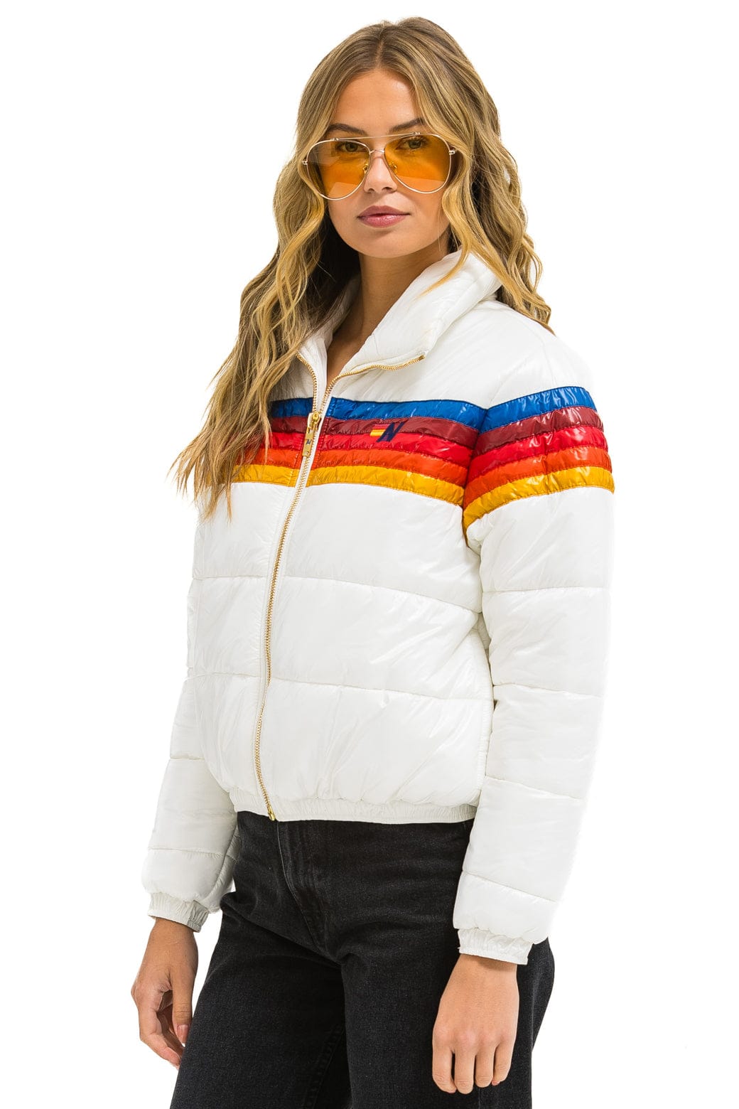 Classic 5 STRIPE APRES JACKET - GLOSSY WHITE
