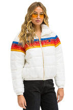 Classic 5 STRIPE APRES JACKET - GLOSSY WHITE