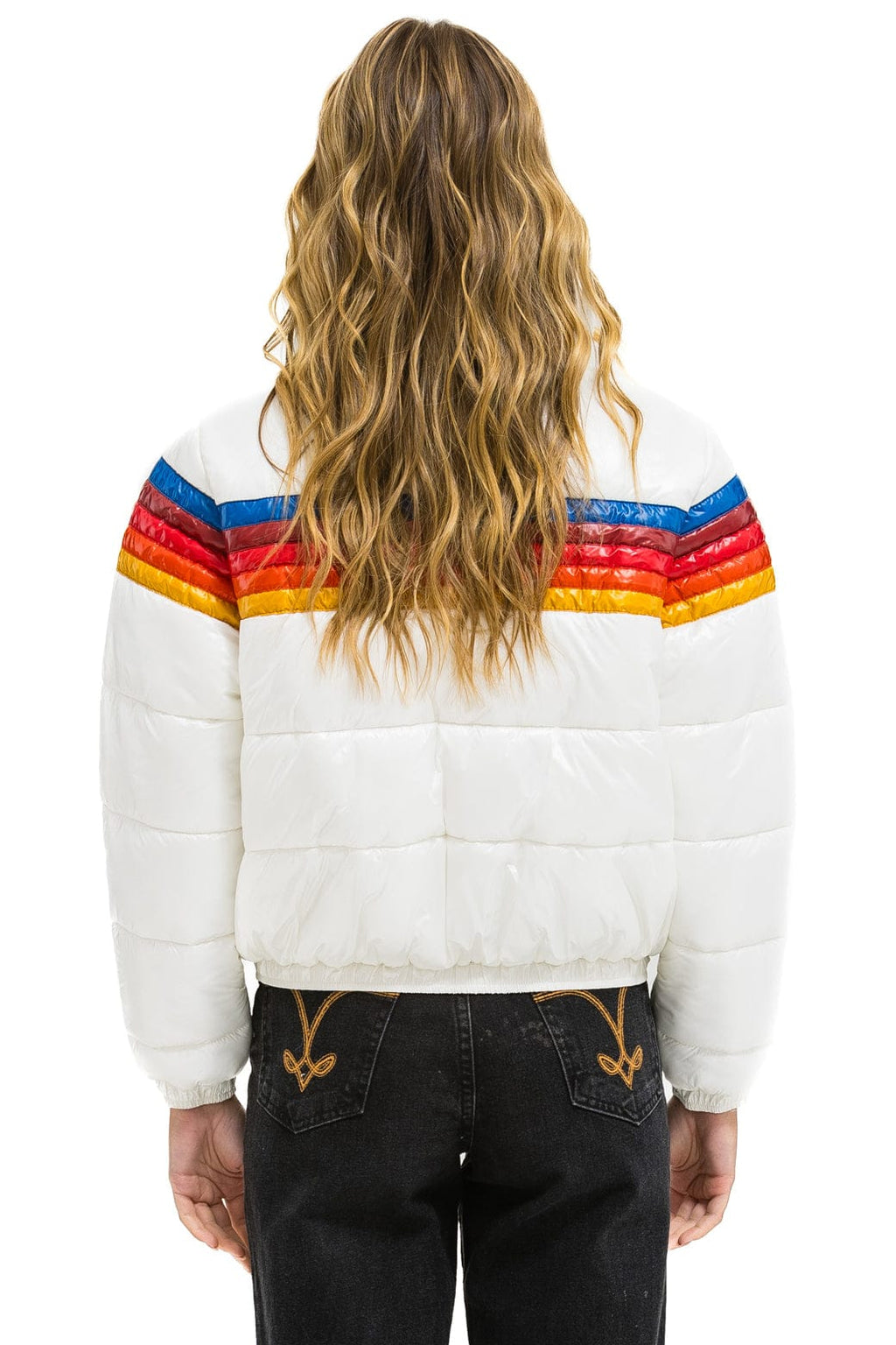 Classic 5 STRIPE APRES JACKET - GLOSSY WHITE