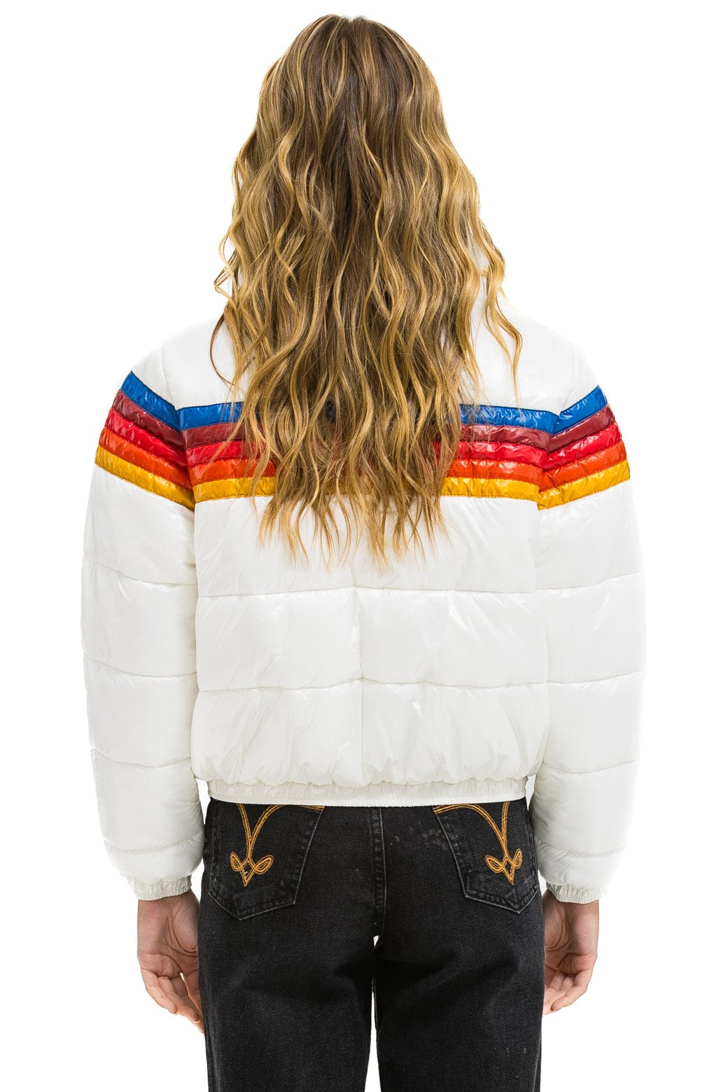 Classic 5 STRIPE APRES JACKET - GLOSSY WHITE
