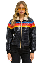 Classic 5 STRIPE JACKET - GLOSSY BLACK