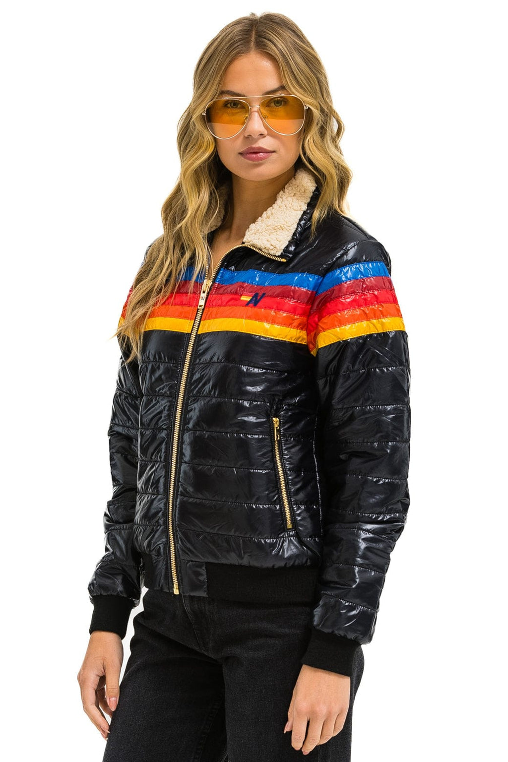 Classic 5 STRIPE JACKET - GLOSSY BLACK