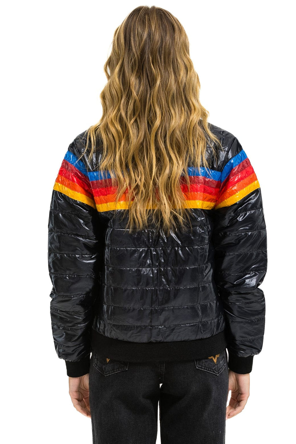 Classic 5 STRIPE JACKET - GLOSSY BLACK