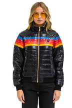 Classic 5 STRIPE JACKET - GLOSSY BLACK