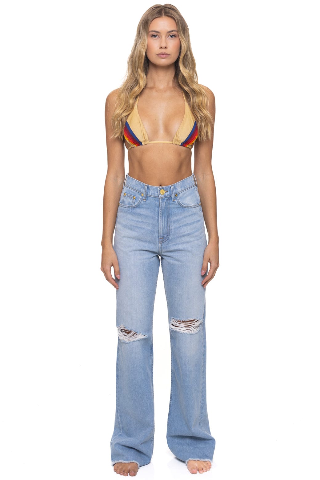 Classic HI RISE WIDE LEG BOLT GYPSY WOMENS JEAN - SUPER LIGHT