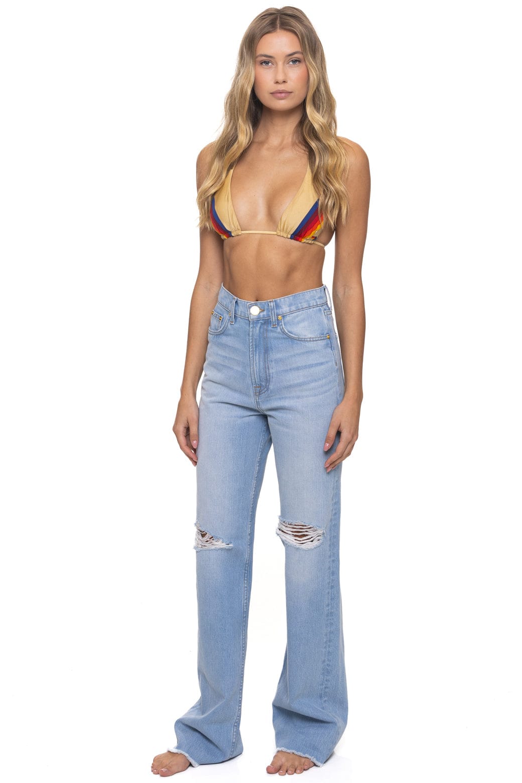 Classic HI RISE WIDE LEG BOLT GYPSY WOMENS JEAN - SUPER LIGHT
