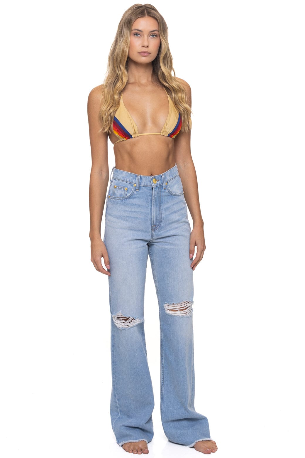 Classic HI RISE WIDE LEG BOLT GYPSY WOMENS JEAN - SUPER LIGHT