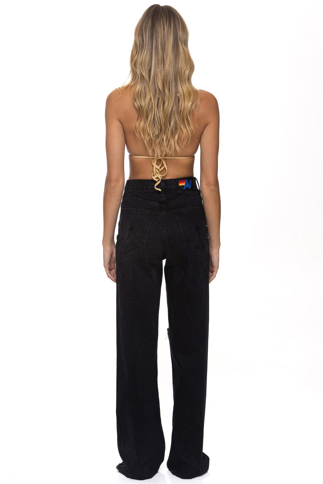 Classic HI RISE WIDE LEG BOLT GYPSY WOMENS JEAN - VINTAGE BLACK