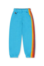 Classic KIDS 5 STRIPE SWEATPANTS - NEON BLUE