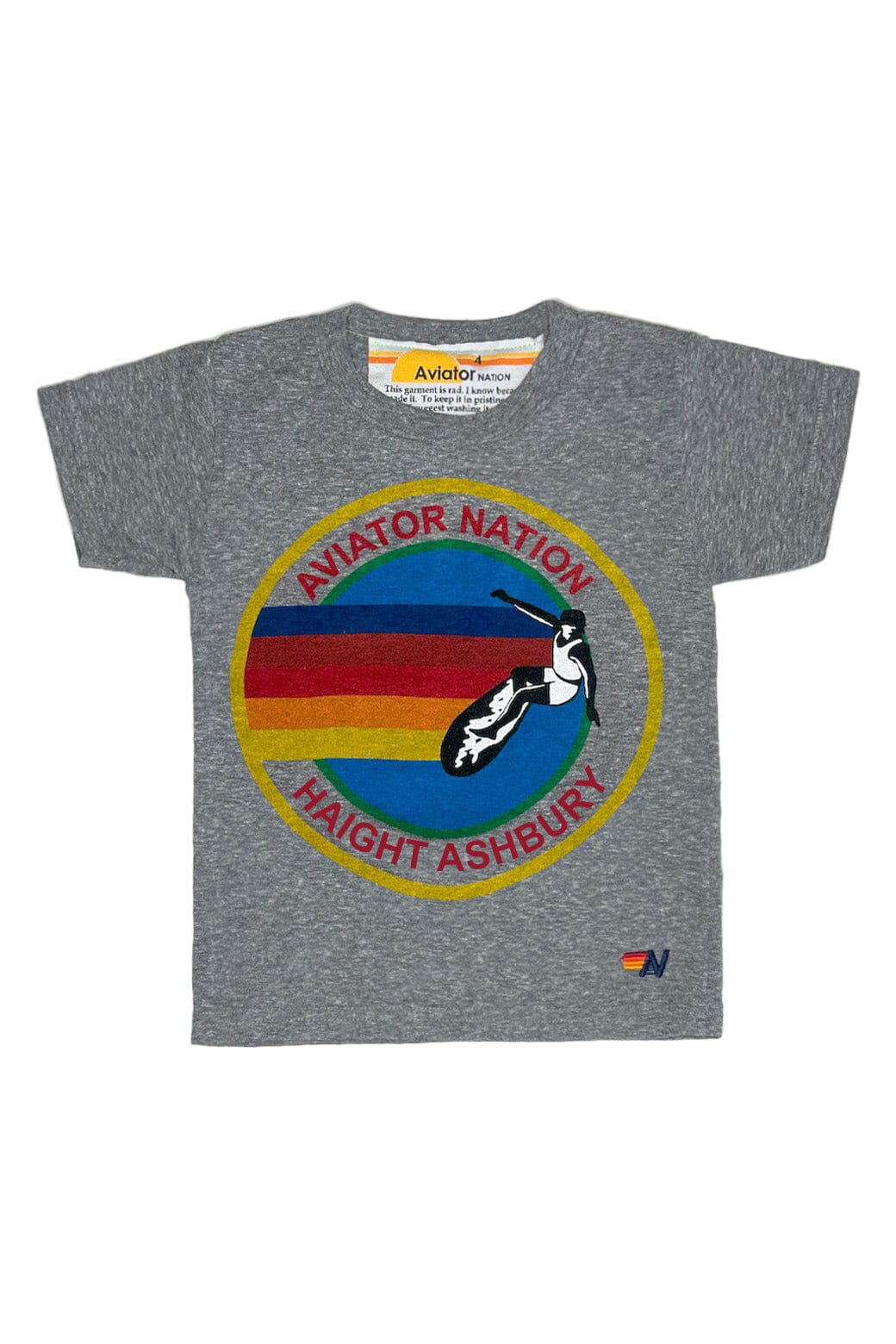Classic KIDS AVIATOR NATION HAIGHT ASHBURY TEE - HEATHER GREY