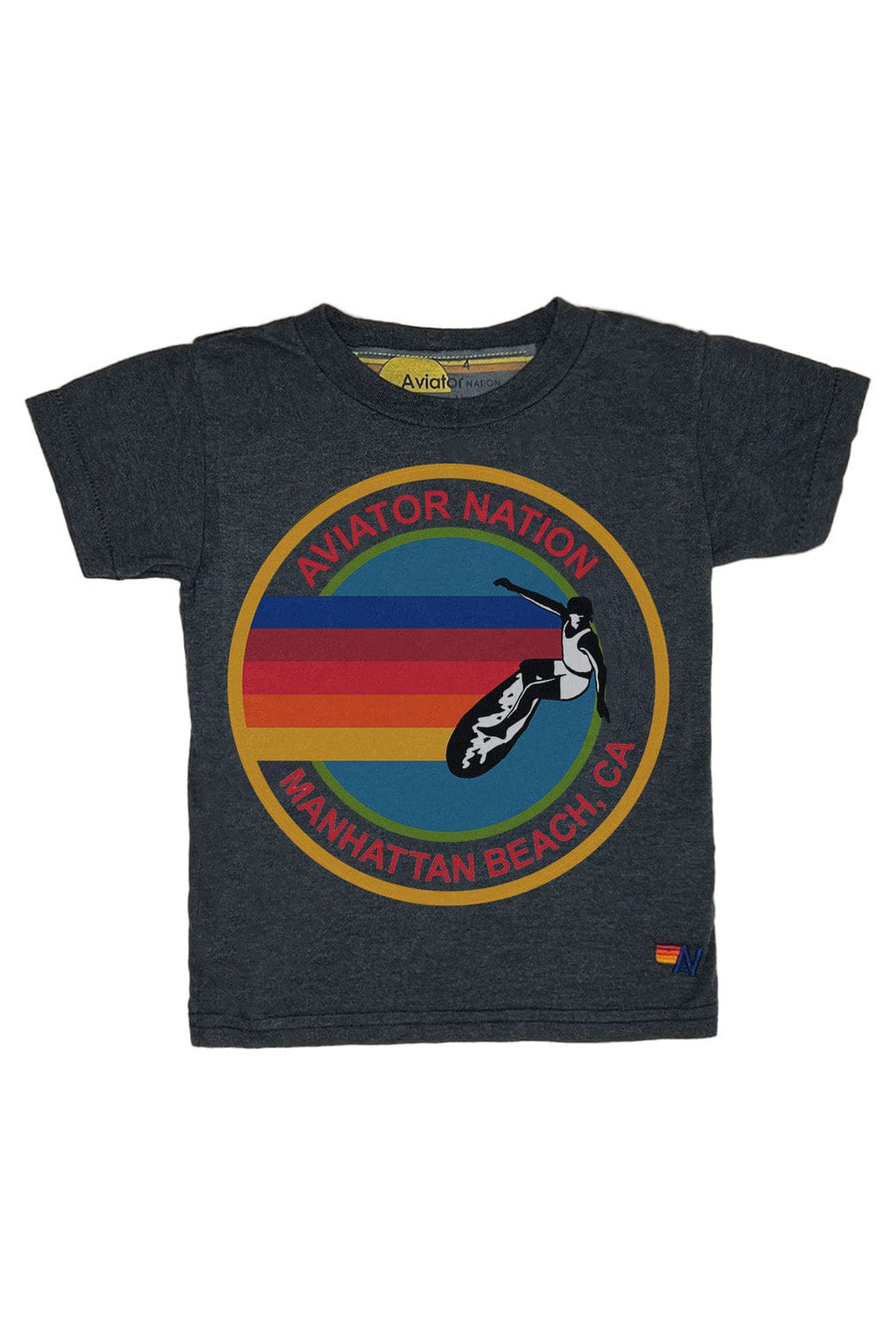 Classic KIDS AVIATOR NATION MANHATTAN BEACH TEE - CHARCOAL