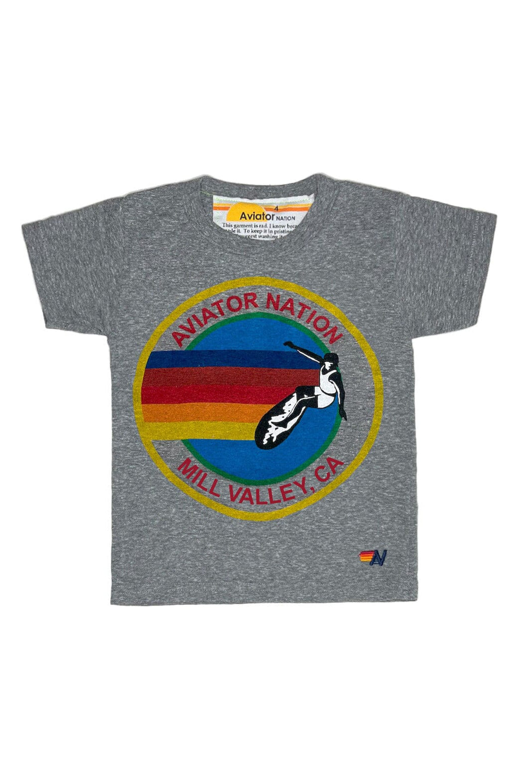 Classic KIDS AVIATOR NATION MILL VALLEY TEE - HEATHER GREY