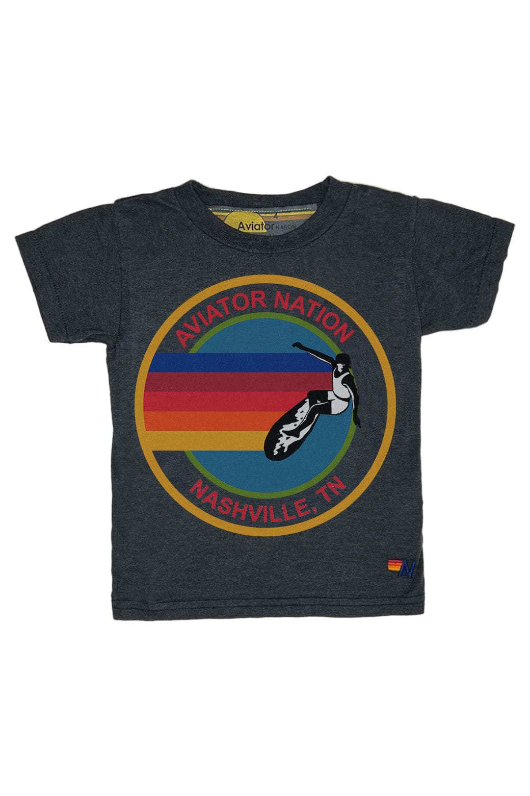 Classic KIDS AVIATOR NATION NASHVILLE TEE - CHARCOAL
