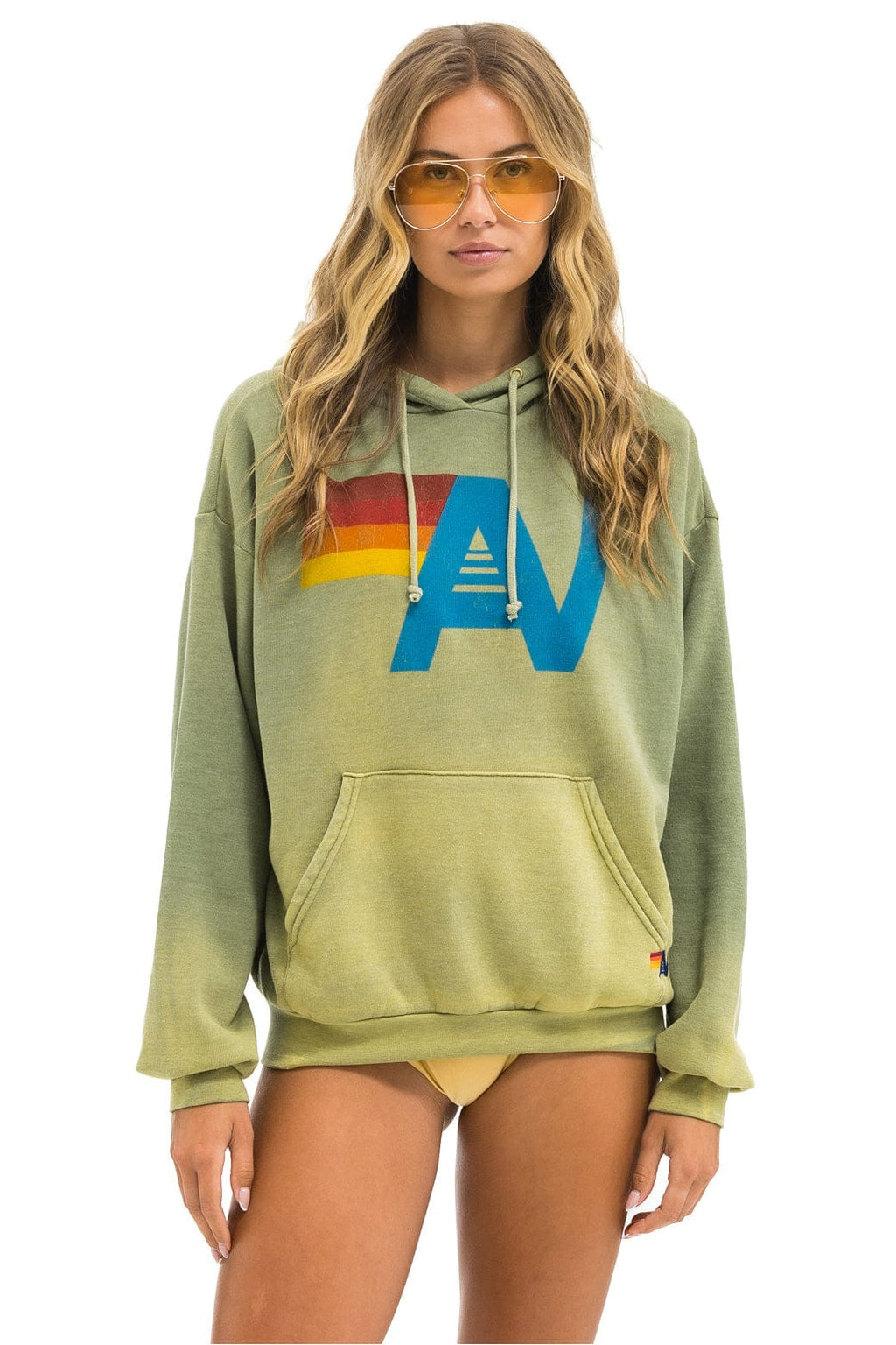 Classic VINTAGE LOGO RELAXED PULLOVER HOODIE - FADED ARMY