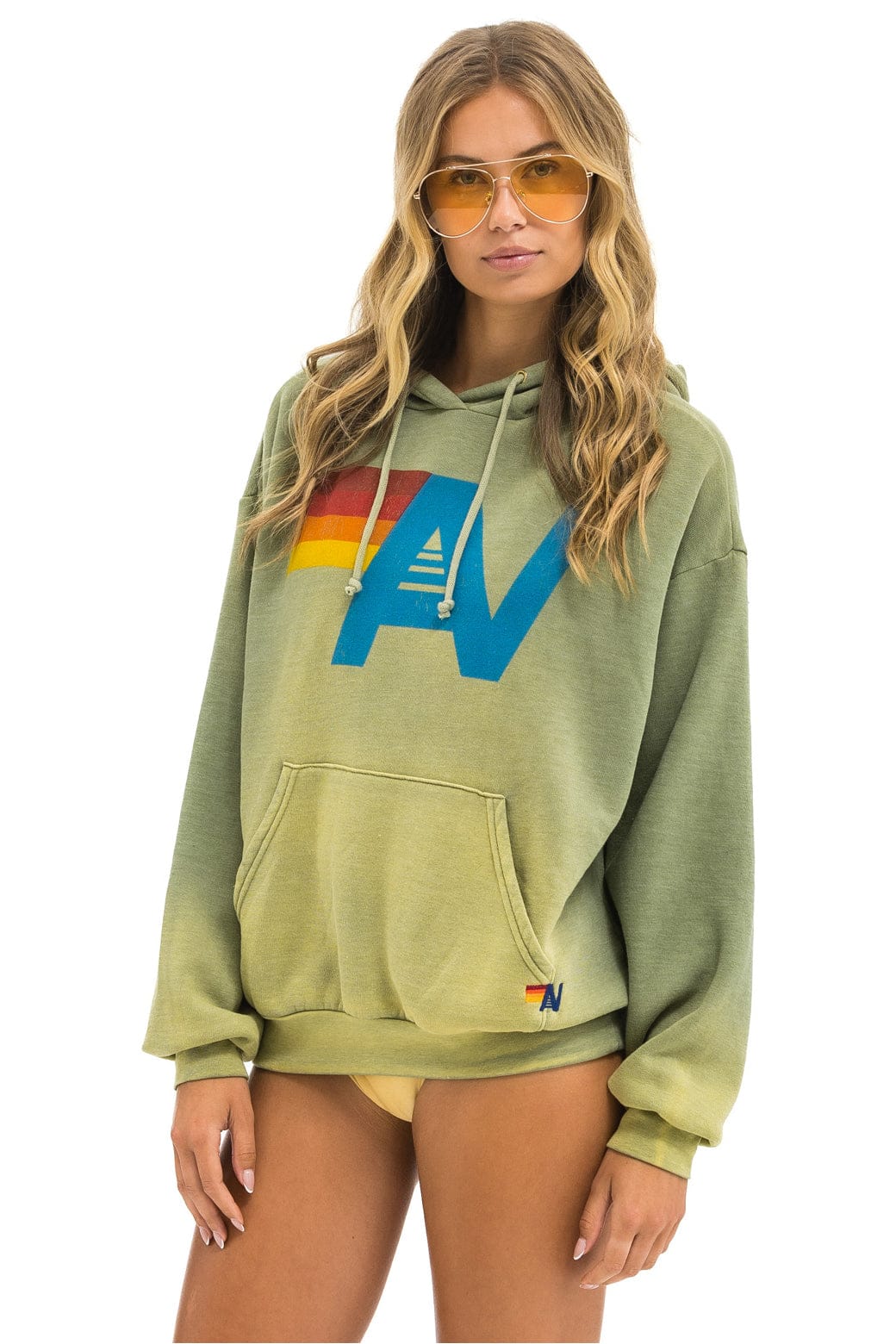 Classic VINTAGE LOGO RELAXED PULLOVER HOODIE - FADED ARMY