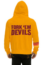 Classic ASU FORK EM DEVILS ZIP HOODIE - GOLD