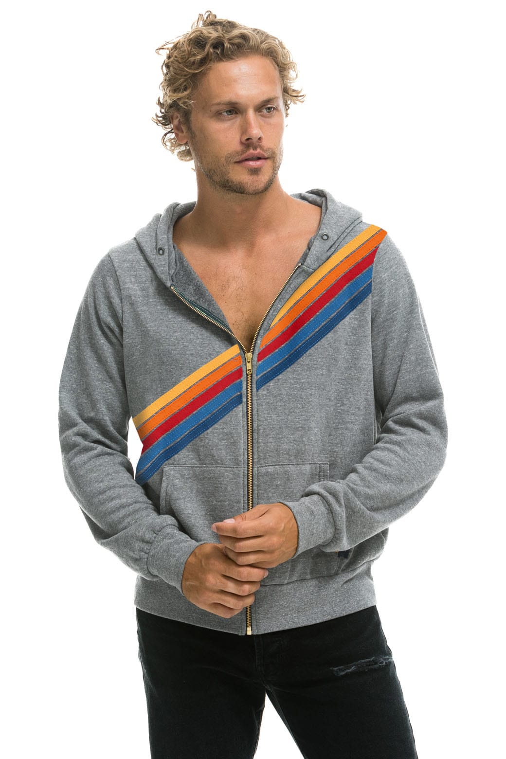 Classic DISCO ZIP HOODIE - HEATHER GREY