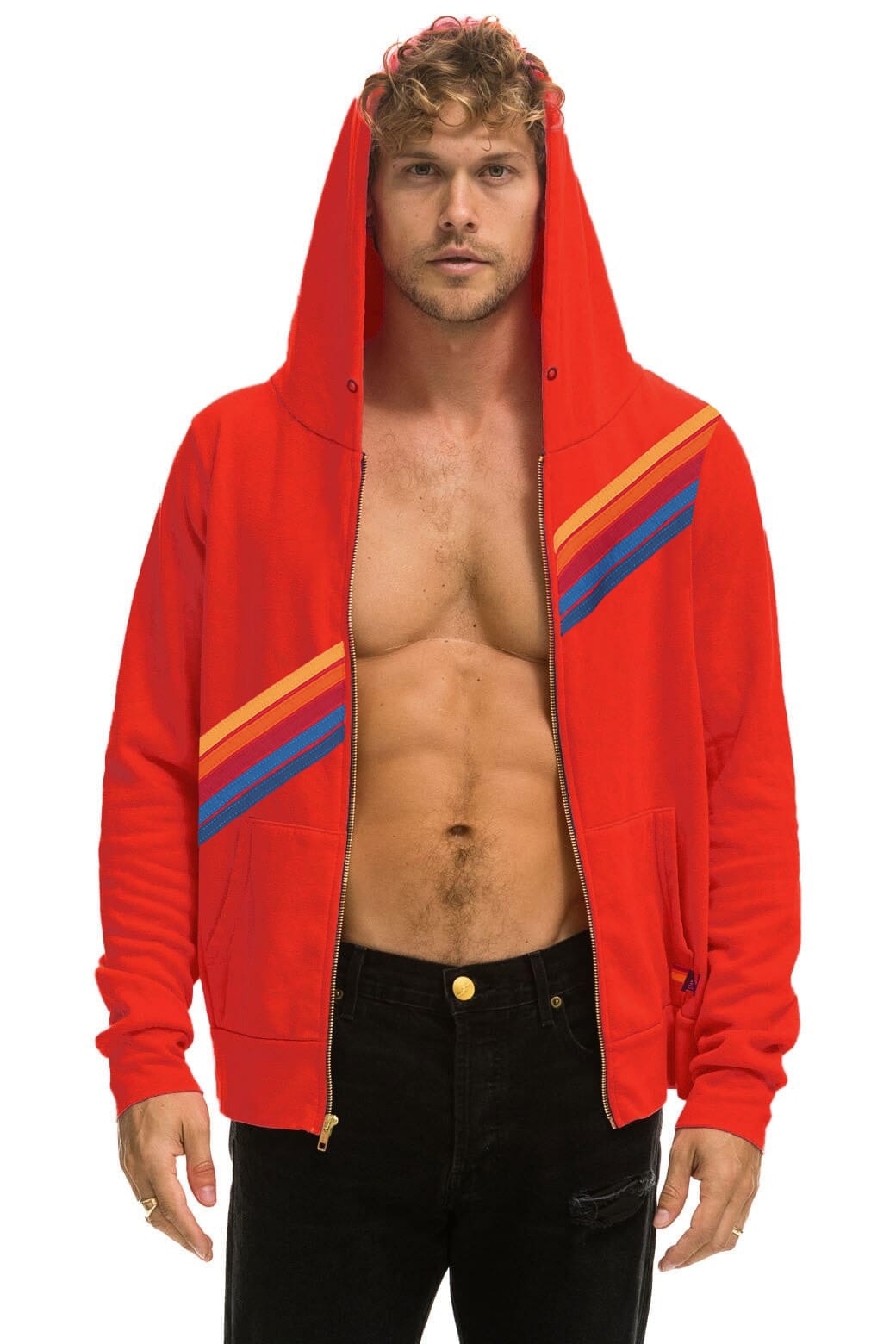 Classic DISCO ZIP HOODIE - RED