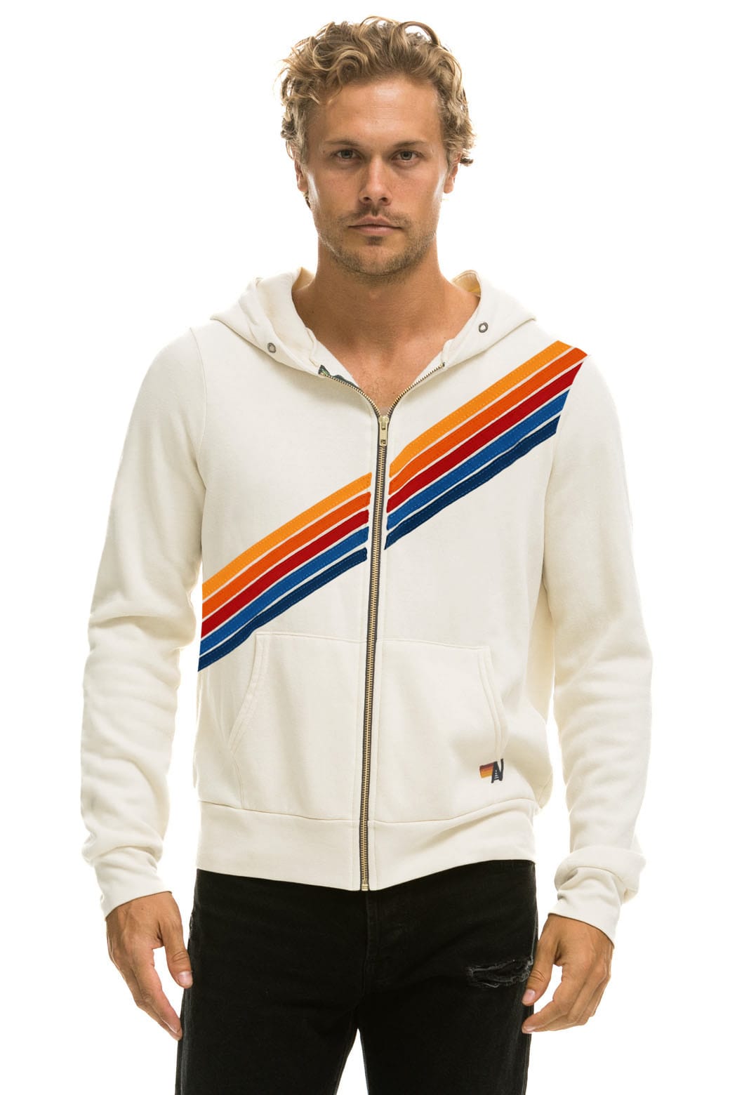 Classic DISCO ZIP HOODIE - VINTAGE WHITE