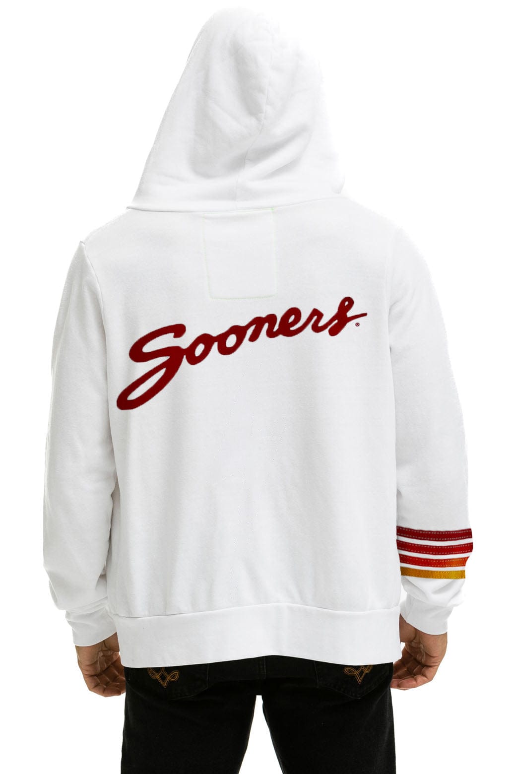 Classic UNIVERSITY OF OKLAHOMA SOONERS ZIP HOODIE - WHITE