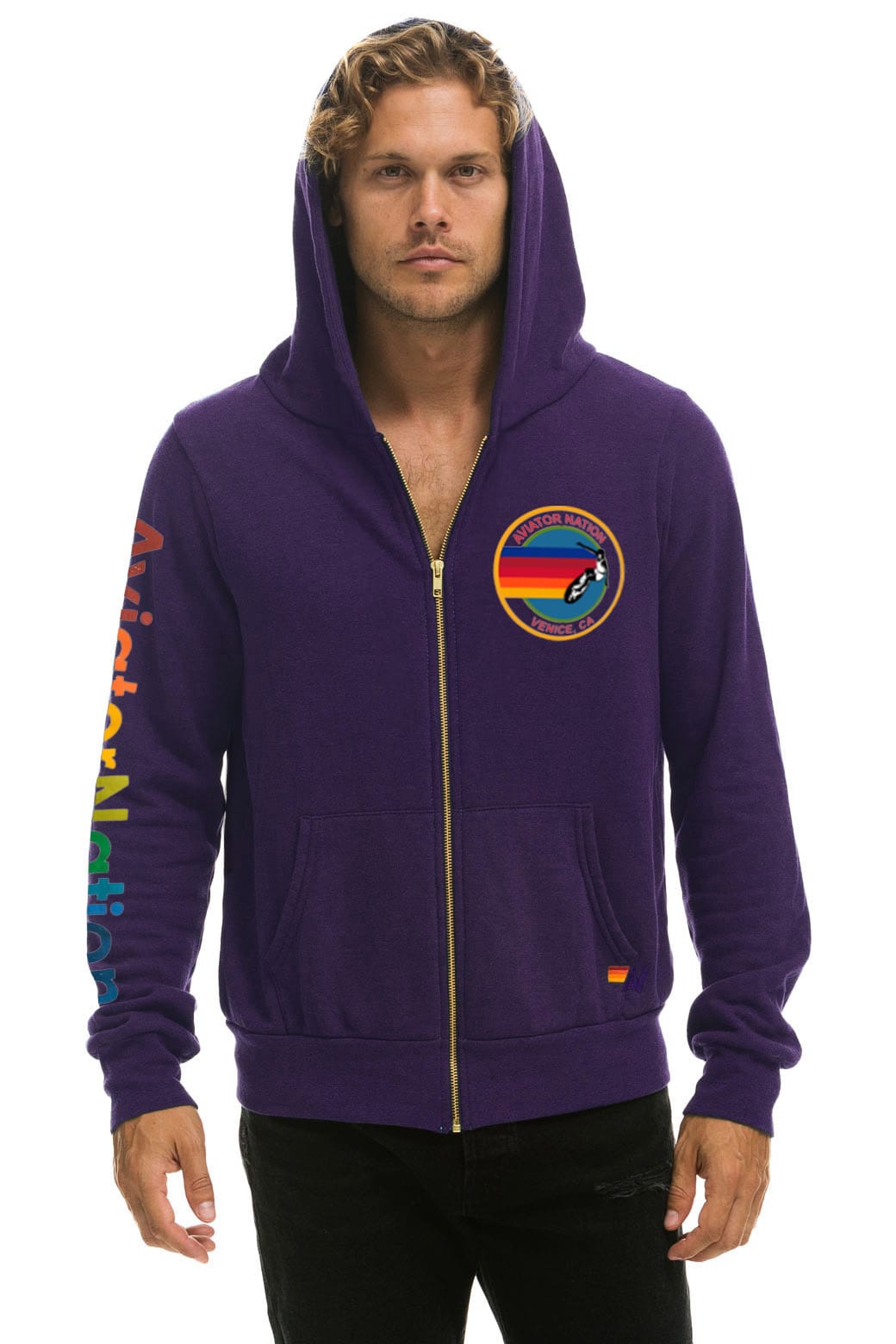 Classic AVIATOR NATION VENICE HOODIE - DEEP PURPLE