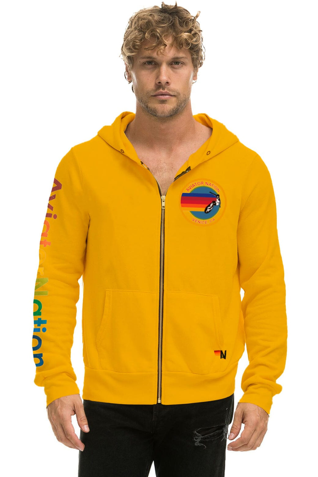 Classic AVIATOR NATION VENICE HOODIE - GOLD