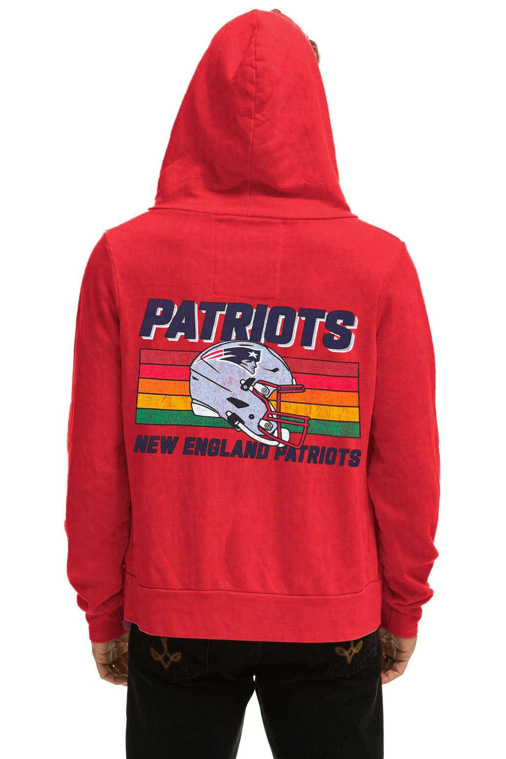 Classic NEW ENGLAND PATRIOTS HELMET ZIP HOODIE - FLASH RED