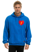 Classic BOLT HEART PULLOVER RELAXED HOODIE - ADVENTURE BLUE