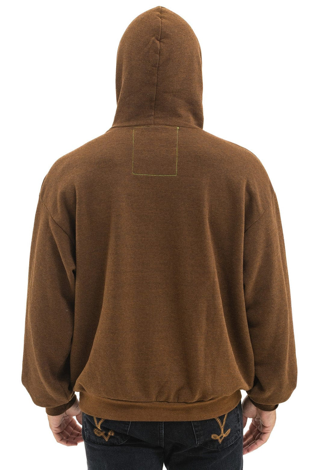 Classic BOLT HEART PULLOVER RELAXED HOODIE - CHOCOLATE