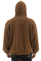 Classic BOLT HEART PULLOVER RELAXED HOODIE - CHOCOLATE