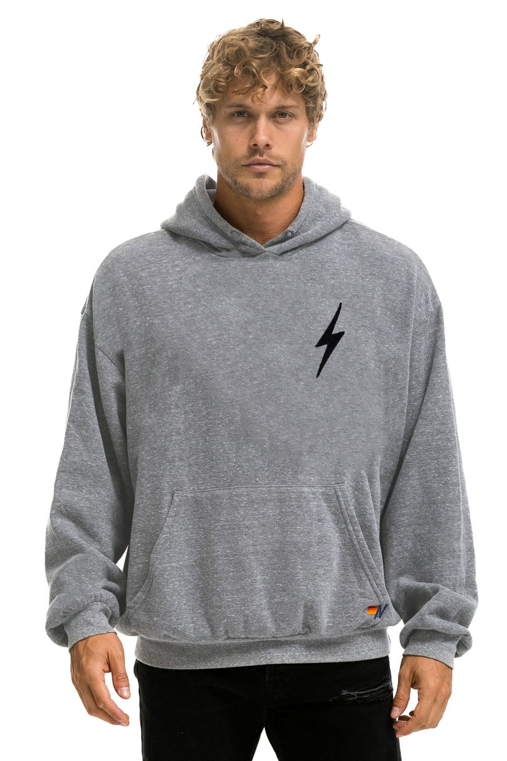 Classic BOLT STITCH RELAXED PULLOVER HOODIE - HEATHER GREY