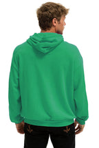Classic BOLT STITCH RELAXED PULLOVER HOODIE - KELLY GREEN WHITE