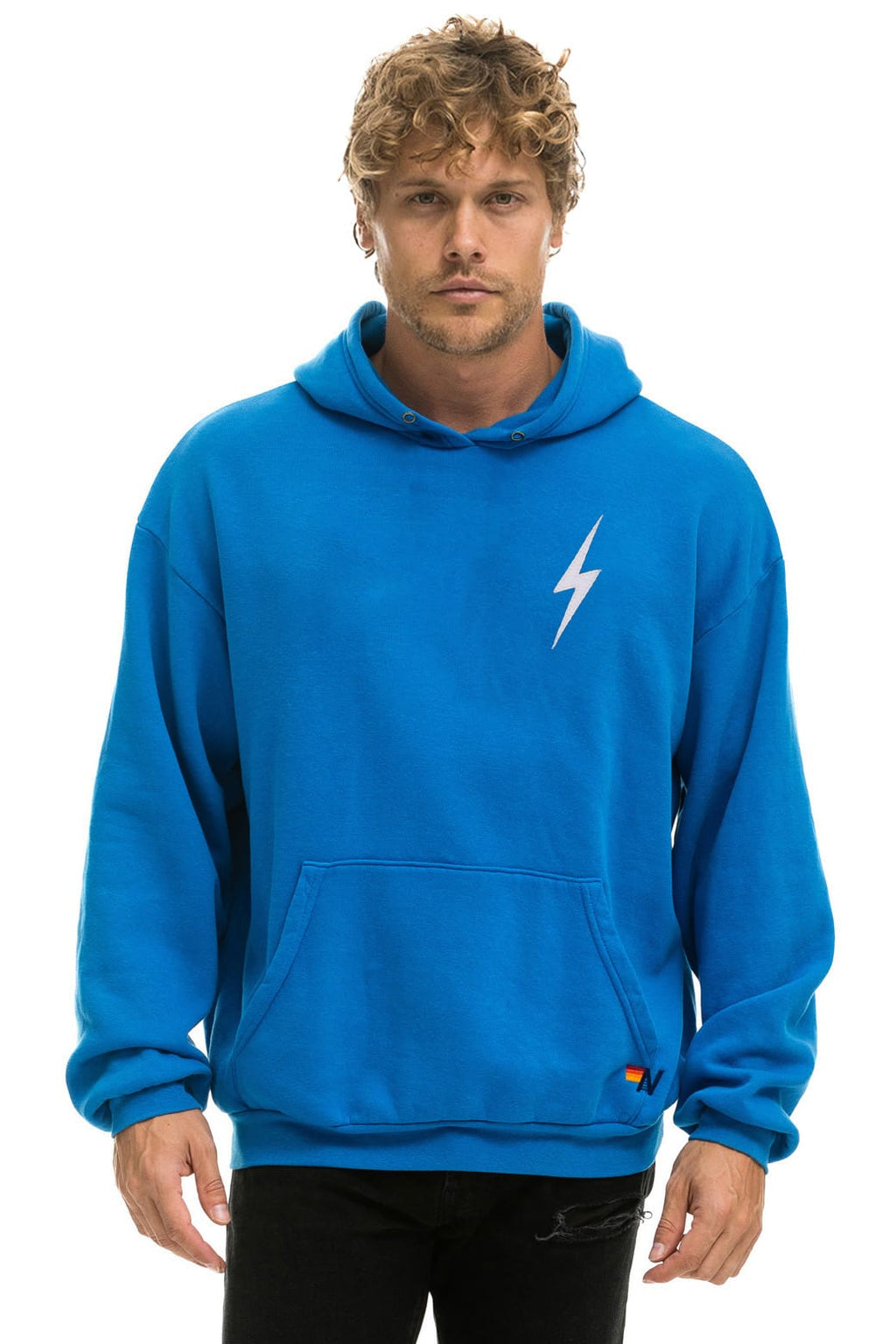 Classic BOLT STITCH RELAXED PULLOVER HOODIE - OCEAN WHITE