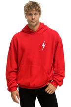 Classic BOLT STITCH RELAXED PULLOVER HOODIE - RED WHITE