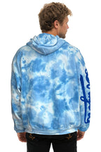 Classic LOS ANGELES DODGERS HAND DYED RELAXED PULLOVER HOODIE - TIE DYE BLUE