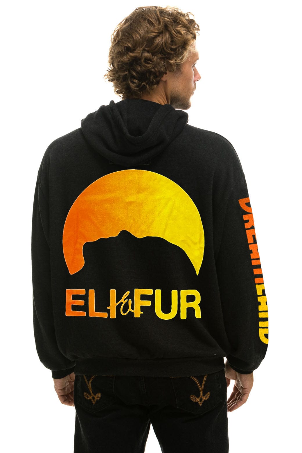 Classic ELI & FUR DREAMLAND RELAXED PULLOVER HOODIE - BLACK