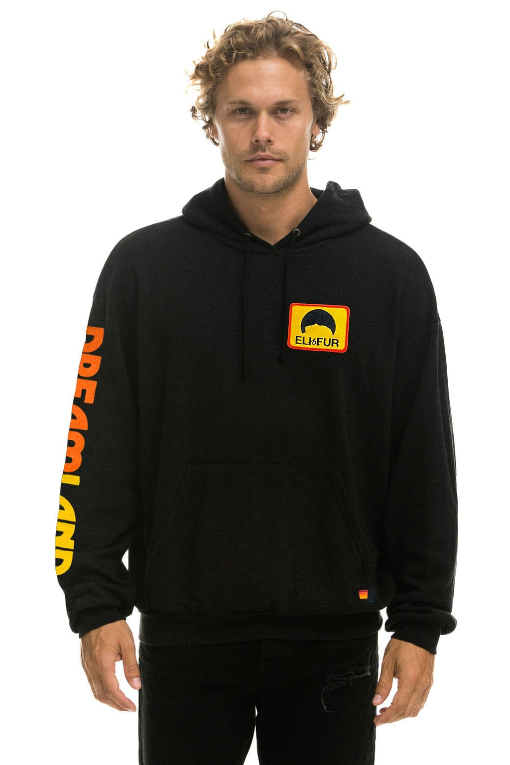 Classic ELI & FUR DREAMLAND RELAXED PULLOVER HOODIE - BLACK