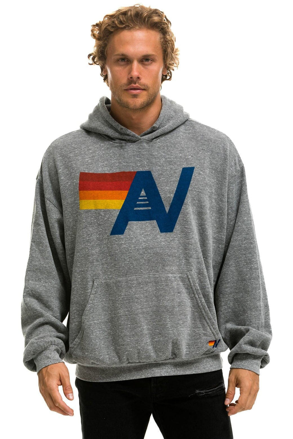 Classic LOGO PULLOVER RELAXED HOODIE - HEATHER GREY